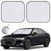 Windshield Sun Shade - 2 Piece Car Sun Shade Windshield,