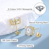 YIMERAIRE S925 Sterling Silver Diamond Earrings For Women Men, 4MM
