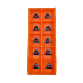Zouzmin 10pcs TCMT21.51/TCMT110204 Carbide Inserts Nano-Blue Coating TCMT Insert is Suitable for S08K/S10K/S12M-STFCR11 1/4" 3/8" 1/2" 91° Turning Holder Boring Bars