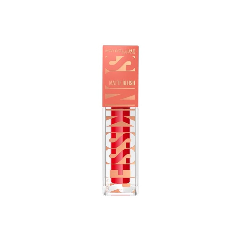 Maybelline SunKisser Rubor Líquido Mate Spicy Red, Efecto Sunglow Rojo