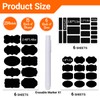 234PCS Removable Black Chalkboard Labels with Marker - Waterproof, No