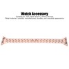 Watch Band Double Rows RhinestonesStudded Replacement Metal Strap for IOS