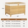Honjourai Wicker Storage Basket with Lid,Rattan Shelf Basket with Removable