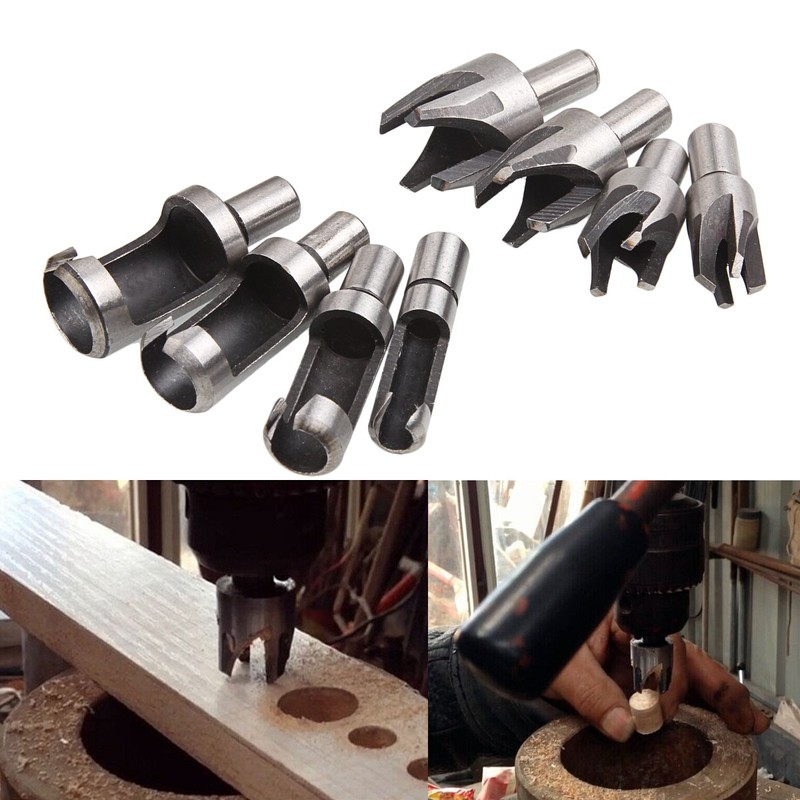 8 Pieces HSS Wood Plug Cutter Set, ASelected Tenon Cutter
