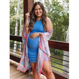 breezy lane Women's Floral Kimono Cardigan Bikini Beach Cover Up Casual Swimwear for Vacation