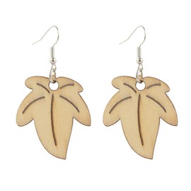 Fajewellery Wooden Jewellery Women's Wooden Earrings Pendant Leaf Wood Earrings Jewellery, Wood
