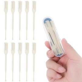 MBAIYO 10-Pack Manual Nose Hair Trimmer, 360° Rotating Nasal Hair Cutter with Ear Picker for Women Men Double Sided Nose Hair Remover Tool