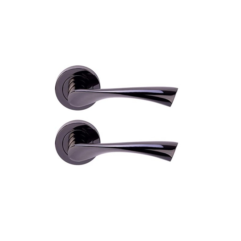 HANDLEZONE® Zena Lever On Round Rose Door Handles, Internal Passage