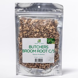 Herb To Body Butchers Broom Root C/S (Cut & Sifted) | Ruscus Aculeatus | Wildcrafted | 4oz