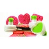 Ibili Clasica Hamburger Maker Set Square, White/Green, 8.5 x 8.5