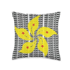 Free Hong Kong Flag design, Hong Kong free for Hong Kongers Throw Pillow