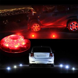 MeiBoAll LED Warning Strobe Light, Red Warning Emergency Led Strobe Beacon Lights with Magnetic Base, Battery Operated