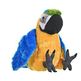 Wild Republic Macaw Parrot Plush, Stuffed Animal, Plush Toy, Gifts For Kids, Cuddlekins 12 Inches,Multi