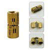 10Pcs Brass Barrel Hinges, Invisible Cabinet Furniture Hinges with 180