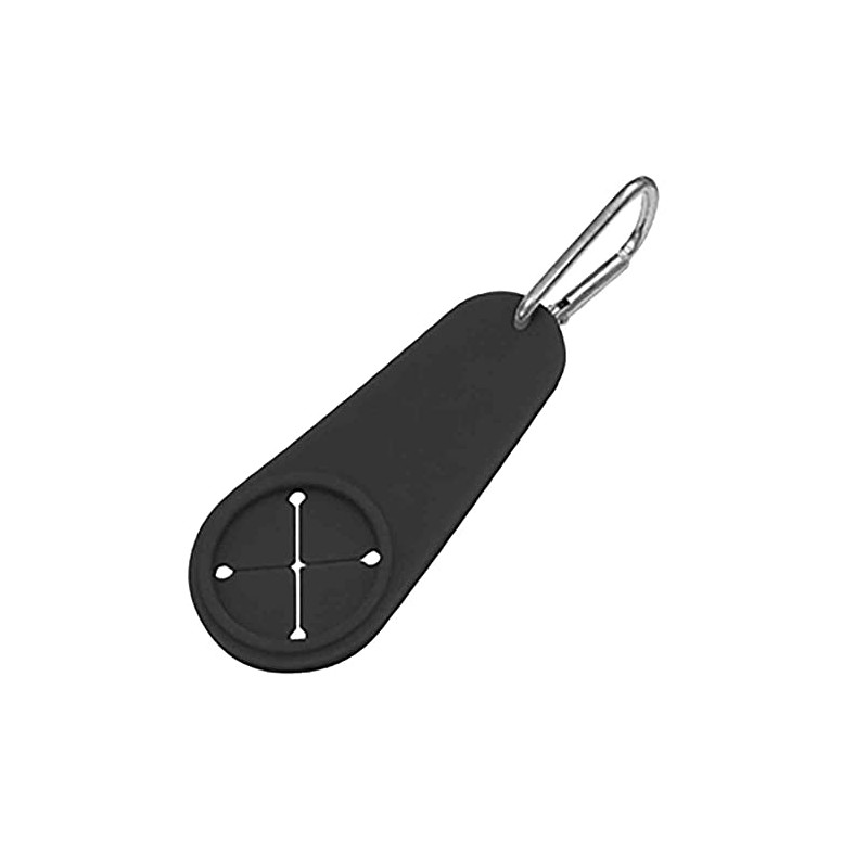 Japanese Green Cross Towel Holder with Carabiner, Black, 3.9 x