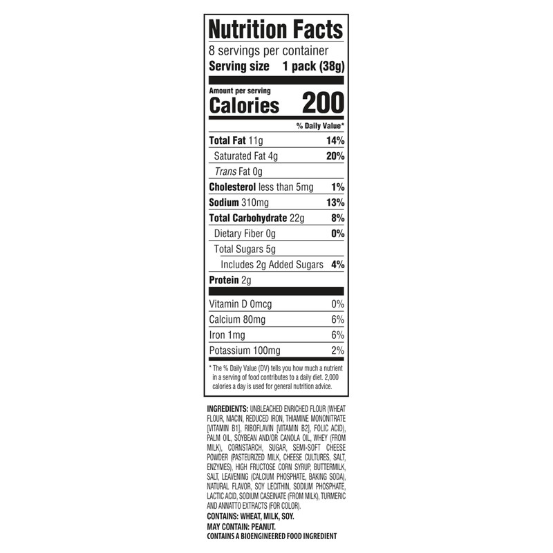 RITZ Cheese Sandwich Crackers, Lunch Snacks, 48 Snack Packs (6