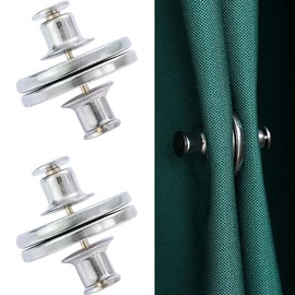 YUYAKESHI Gap Curtain, Light Leak Prevention, Magnetic Buckle, Gap Filling, Curtain Magnet, For Double-Sided Curtains, Tool-less Removable, Set (1.0 inch (25 mm), 2 Pairs