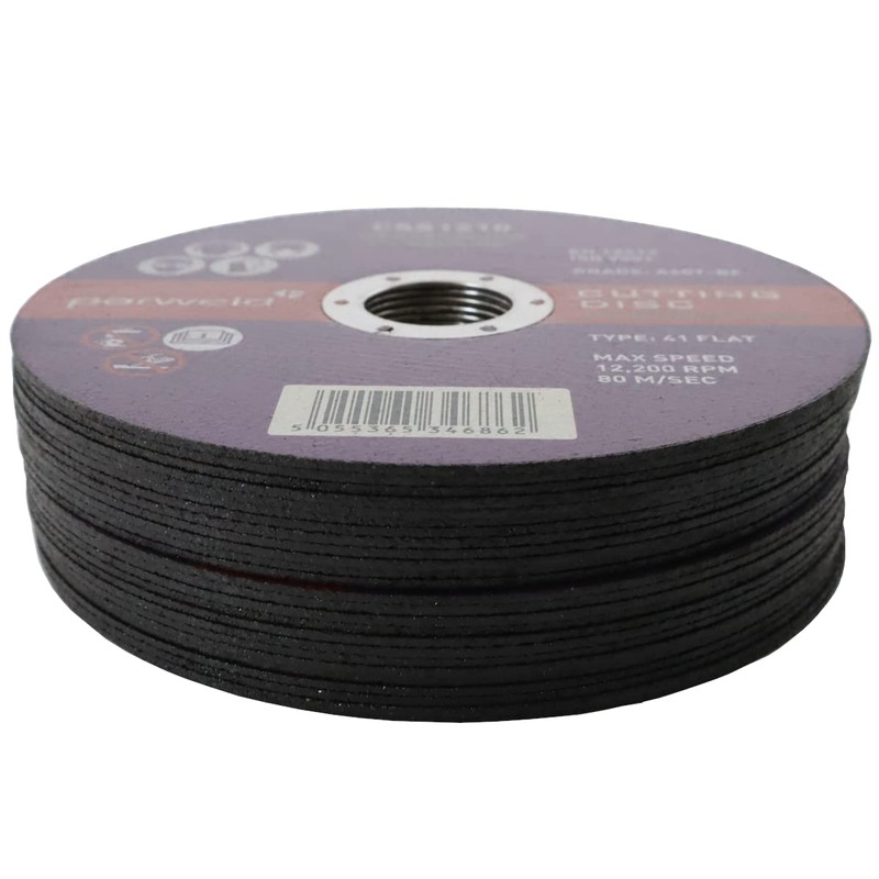 (Pack of 10) Parweld (5") 125mm x 1mm Thin Stainless