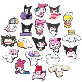 20pcs Shoe Charms for Kids,Sanri Croc Charms, Waterproof Anime Decoration Charm, DIY Shoe Accessories Charm for kids Party Favors