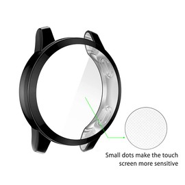WUWOCJ Screen Protector Cases Compatible with Garmin Vivoactive 4S/Venu 2S 40mm,All-Around Soft TPU Protective Case Bumper Frame Cover (Black)