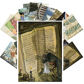 PIXILUV Vintage Postcards (24 pcs 4"x6" each) Interesting Illustrations of Cartoon People and Scenes Vintage Postcards Retro Greeting Card Book Illustration Reprint