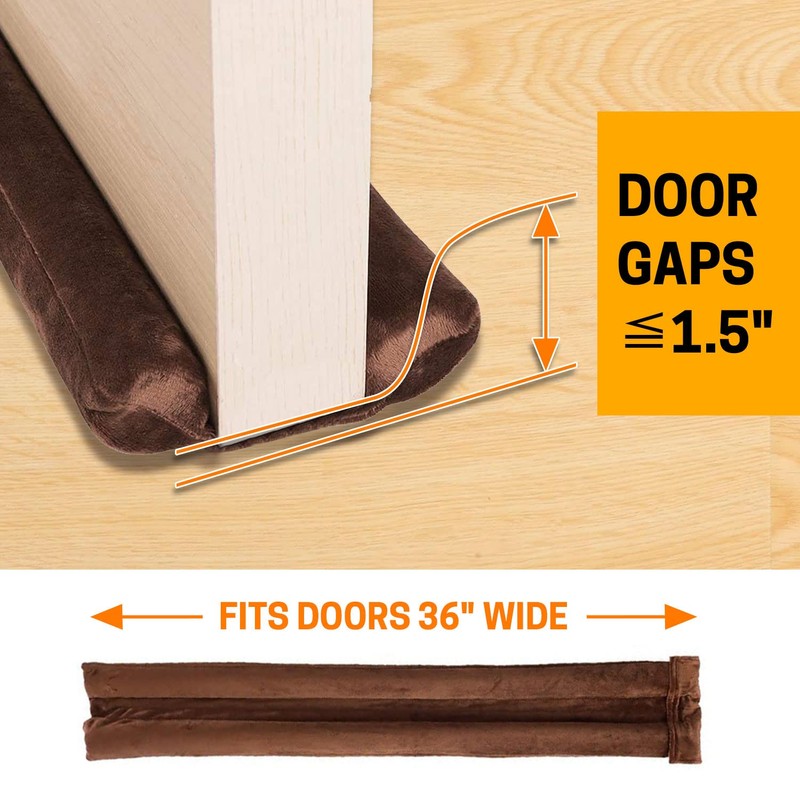 VISEMAN 36 Inch Under Door Stopper-Door Noise Blocker, Double Sided