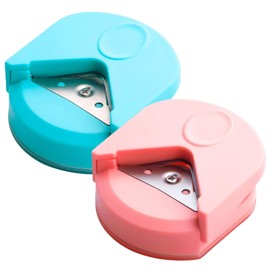 2 Pcs Corner Cutter Corner Rounder Punch Corner Punch Cutter Rounding Punches Paper Crafts Portable Corner Rounder Punch Card Paper Craft Diy Project Photocards Card Making Scrapbooking(Pink/Blue)