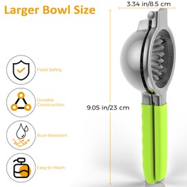 RCMo Lemon Squeezer 304 Stainless Steel Large Metal Manual Citrus Juicer