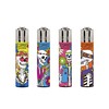 Clipper Lighters with Hippie Theme Design, Pack of 4