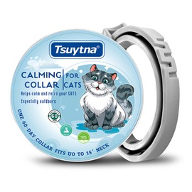 TSUYTNA Calming Collar for Cats, Cat Calming Collar, Calming Pheromone Collar for Cats, Cat Pheromone Collar, Cat Calming Collar for Anxiety, Efficient Relieve Anxiety Stress (1)