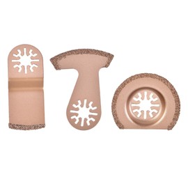 3Pcs Oscillating Saw Blades, Multifunctional Carbide Saw Blades, Oscillating Tool Blade for Grout Removal, Polishing and Grinding