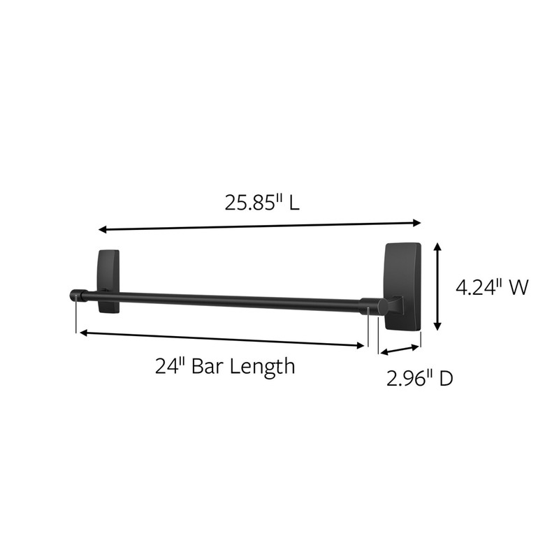 Command Bath Satin Nickel Towel Bar with Water Resistant Command