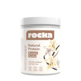 Rocka Nutrition Natural Protein - Vegan Protein Powder without Sweeteners - 22 g Protein - Clean Plant Protein without Added Sugar & Flavours - Produced in Germany - Bourbon Vanilla 600 g