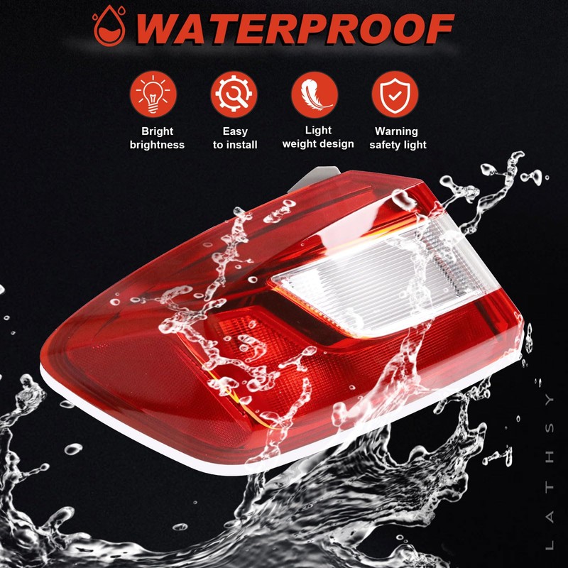 Lathsy Tail Light Outer Compatible With 2016-2019 Chevy Cruze Sedan