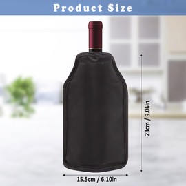 ZoneYan Wine Cooler Cuff, Champagne Cooler, Cooling Sleeves for Wine Cover, Champagne Cooler, Picnic Wine Set, Suitable for Parties and Picnics (Black)