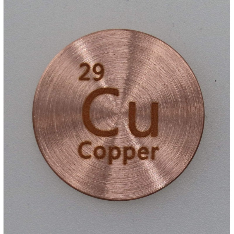 Copper (Cu) 24.26mm Metal Disc 99.9% Pure for Collection or