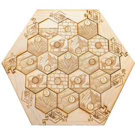 Catan Custom Wood Board Compatible with Settlers of Catan | Handmade | Up to 4-Players
