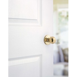 Kwikset 200P Security Series Polo Passage Door Knobset - Antique Brass