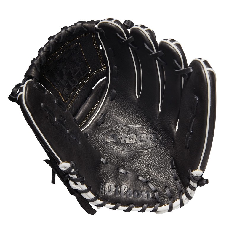 WILSON Guante de softbol para Mujer, 12 Pulgadas, Negro/Oro metálico,
