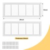 2 Pack Shed Windows 10'' x 29'' White Flush Mount