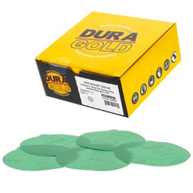 Dura-Gold Premium 5" Green Film PSA Sanding Discs - 1200 Grit (Box of 50) - Film Back Self Adhesive Stickyback Sandpaper Discs for DA Sander, Finishing Abrasive, Sand Automotive Paint Woodworking Wood