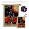 More Mars Burlap House Flag - Pack Armed Forces NASA