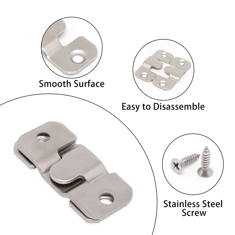 GDFYMI 10 Pcs Sectional Couch Connectors, Stainless Steel Furniture Sofa