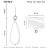 Tocoan Phone Charm Wrist Strap with Tether Tab, Detachable Anti-Theft,Charms