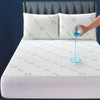 Small Double Waterproof Anti Allergy Bamboo Mattress Protector 122x190x35-40 cm