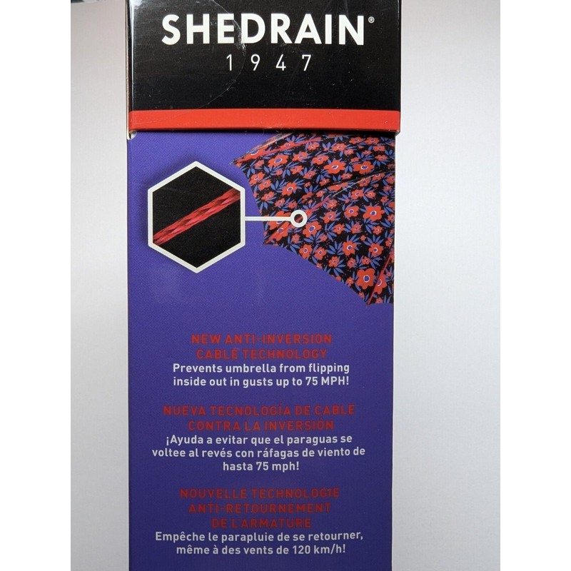 Shedrain Windpro Compact Umbrella auto open close high wind 46-inch