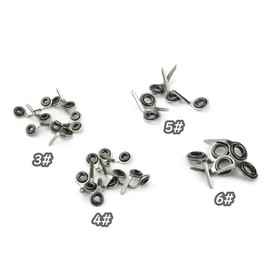 Rod Guides, One Foot Guide, Stainless Steel, 3#, 4#, 5#, 6#, Fishing Rod, DIY Replacement, Repair, 30 Piece Set