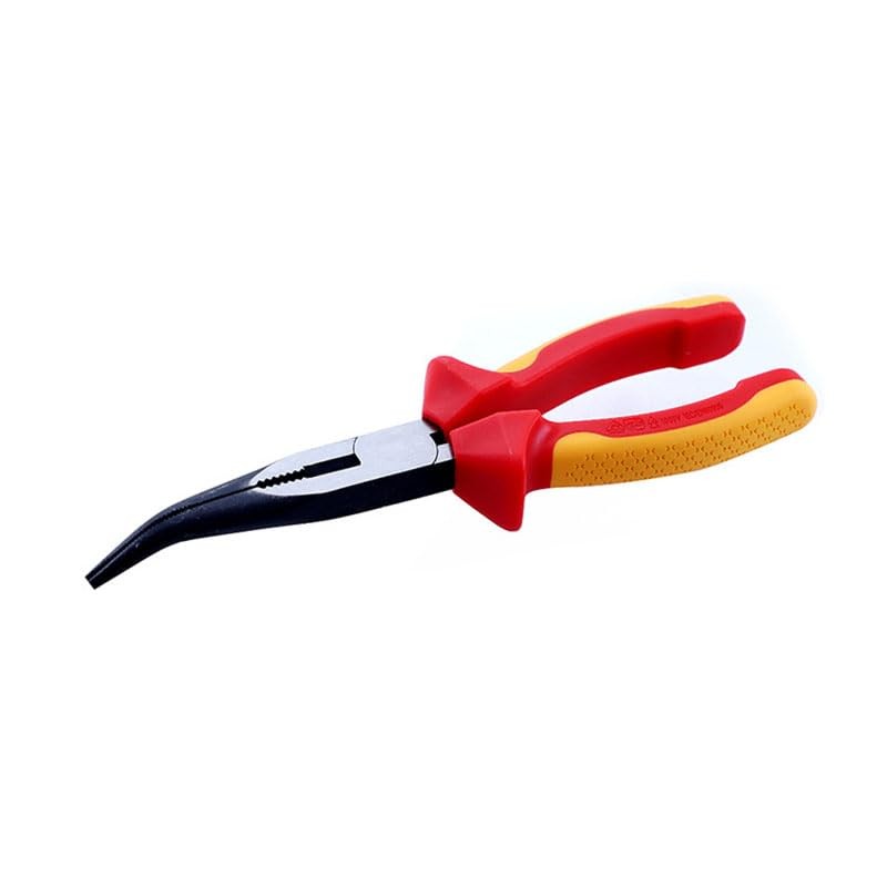Bent Needle Nose Pliers, VDE Tested, Multifunction, Heavy Duty, Ergonomic,