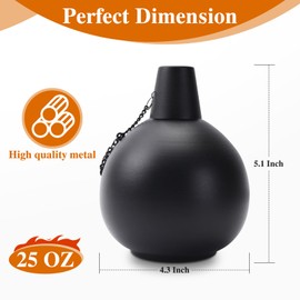 MQKIWAO 4 Pack Citronella Tabletop Torches, 25 oz Table Top Torches for Outdoor, Metal Oil Burner Candles, Garden Torches with Fiberglass Wick for Yard, Patio, Deck, Garden, Party, Landscape.