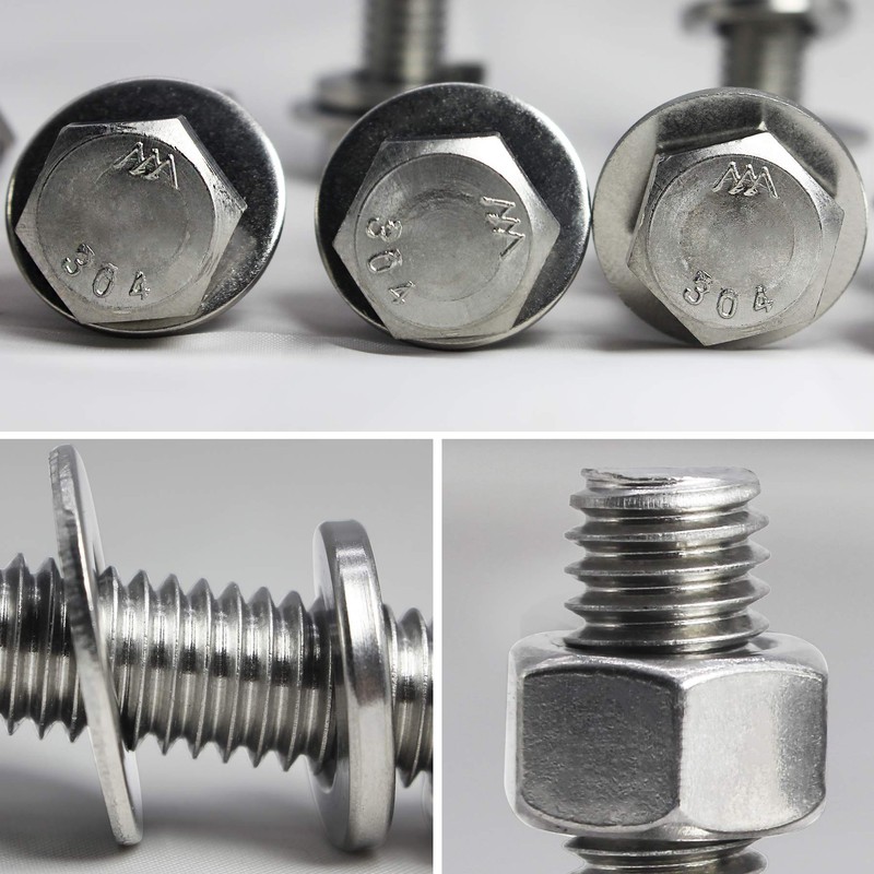 SUNXULIMI 1/4-20 x 1-1/4" Bolts and Nuts Hex Head Bolts